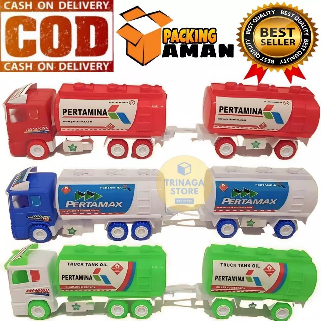 PROMO Mainan Anak Laki Laki Truk Truck Mobil Tangki Gandeng / Truck Bensin Pertamina ST2020/ Mainan 