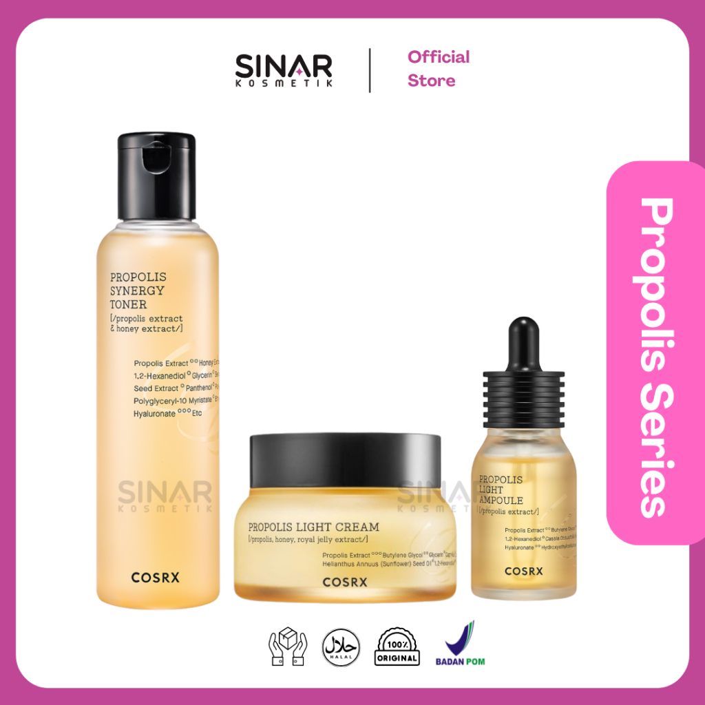 COSRX Full Fit Propolis Synergy Toner - Cosrx Propolis Light Cream - Propolis Light Ampule 30ml