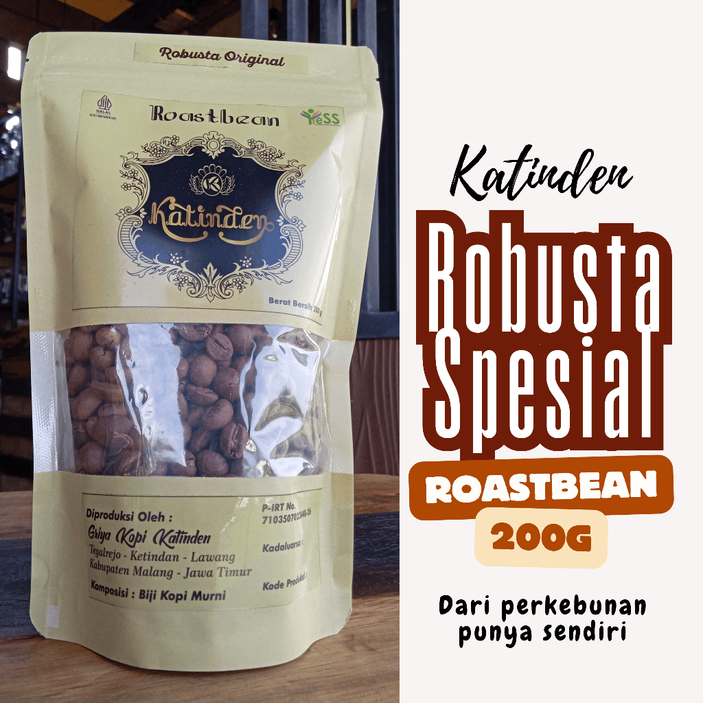 

Katinden Roast Bean Robusta Spesial 200 Gram