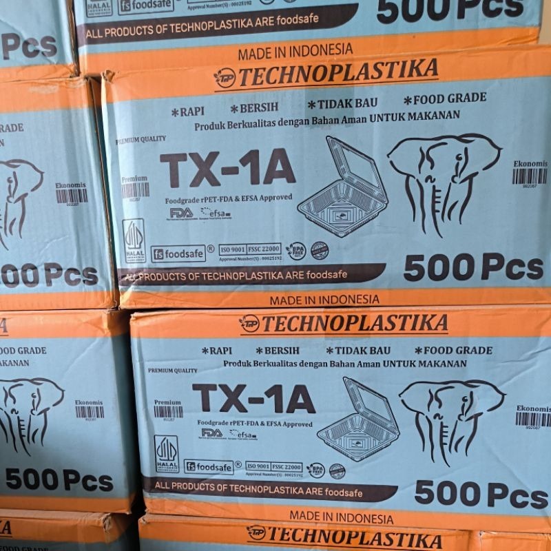 [ 1 DUS ISI 500 PCS ] 1 KARTON MIKA KUE TX 1A 20x20 / Mika Bolu TX 1A - Merek Technoplastika