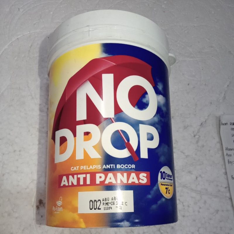NO DROP ANTI PANAS... Cat anti panas, anti bocor cat/cet/nodrop/no drop