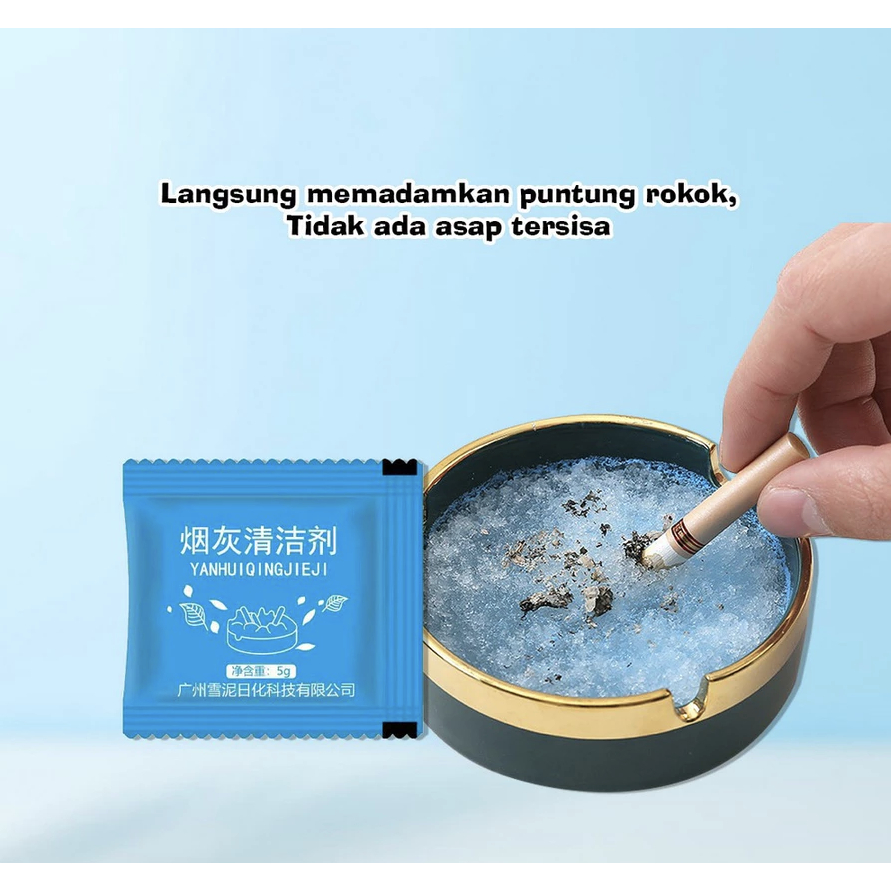 10Pcs Gel Asbak Rokok Pembersih Bau Bekas Puntung Rokok / Penghilang Asap Rokok Ruangan Praktis / Su