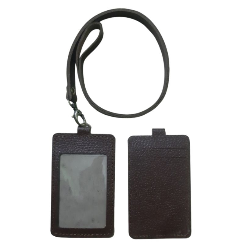 

id card kulit polos / id card kulit / name tag kulit