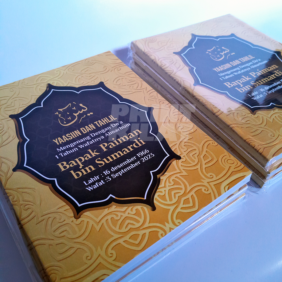 Buku Yasin dan Tahlil Lengkap dengan foto Almarhum/Almarhumah | Isi 128, 144 , 208 Halaman