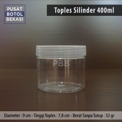 TOPLES PLASTIK 400 ML / JAR SERBAGUNA