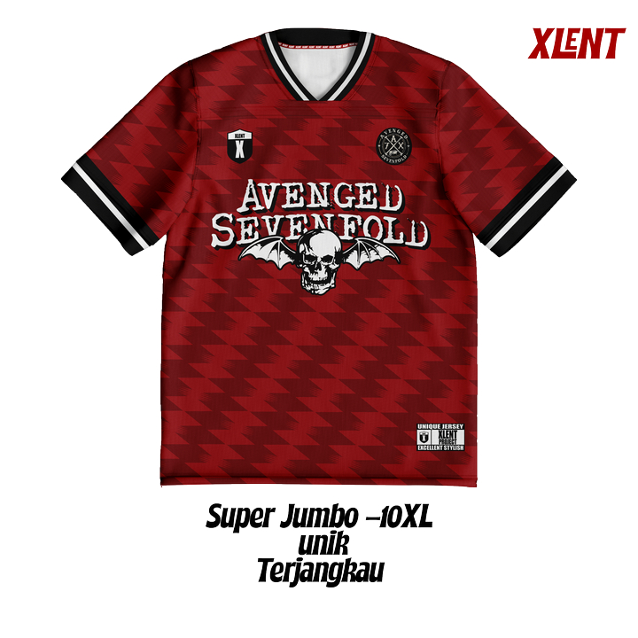 XLENT jersey Avenged Savenfold/ Rugby / NFL / Hockey / big size / vintage / Retro Jersey Olahraga / 