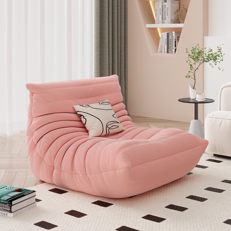 Caterpillar Lazy Sofa Kamar Tinggal Tidur atau Berbohong Sofa Kursi Balkon kamar tidur tunggal Kamar