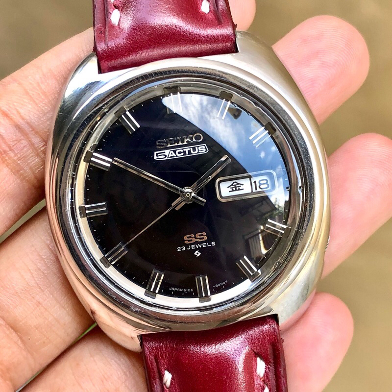 Seiko 5 Actus SS 23Jewels 6106-8450 Blue Dial