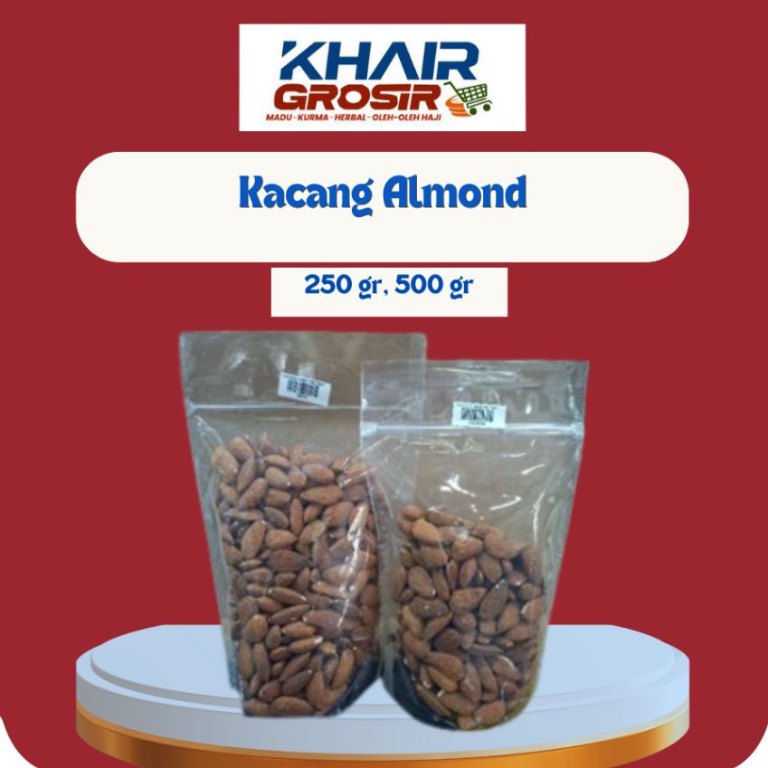 

Kacang Almond Kupas 1 kg, 500 gr, 250 gr