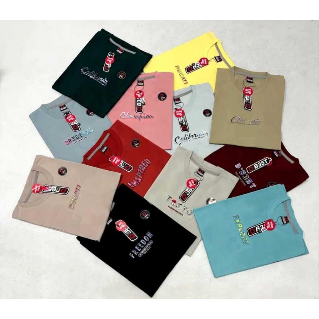 Paket usaha 1 lusin kaos pria wanita terlaris/simple pria wanita/kaos pria wanita premium