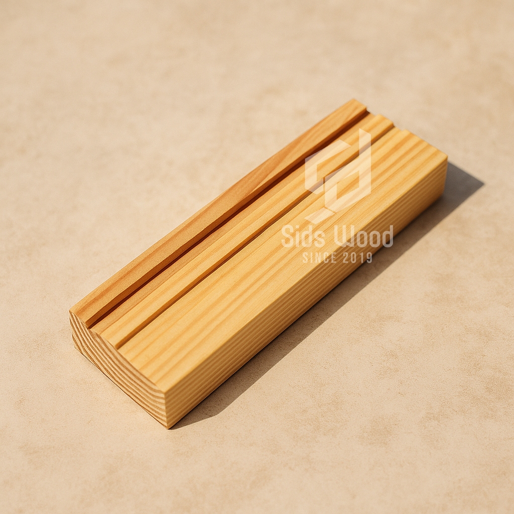 SidsWood [S2L] Penyangga Kayu Jati Belanda Dua Lubang – Wood Holder untuk Pajangan Foto / Plakat Akr