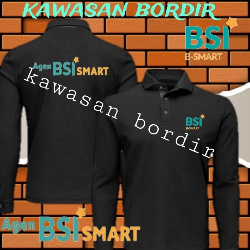 Terbaru polo shirt agen BSI smart baju agen BSI smart seragam agen BSI smart kaos agen BSI smart baj