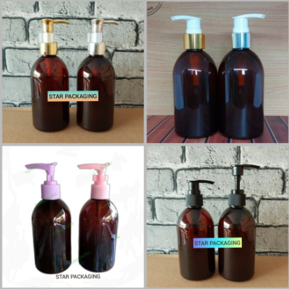 Botol Pump 250ml Botol 250ml Pump Botol 250ml Oval Amber Botol 250ml