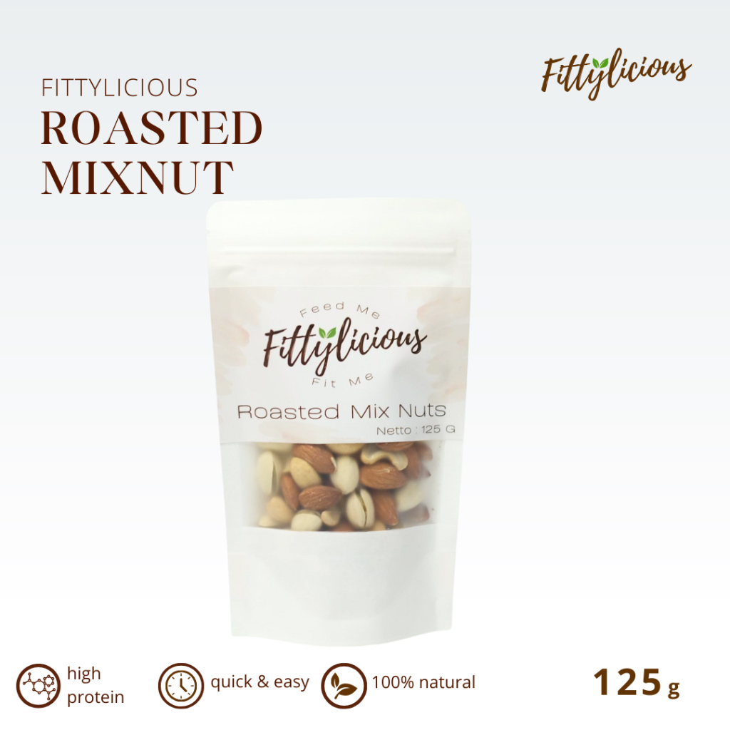 

Fittylicious Roasted Mixnut 125g / Kacang Panggang Campur Pistachio Cashew Almond