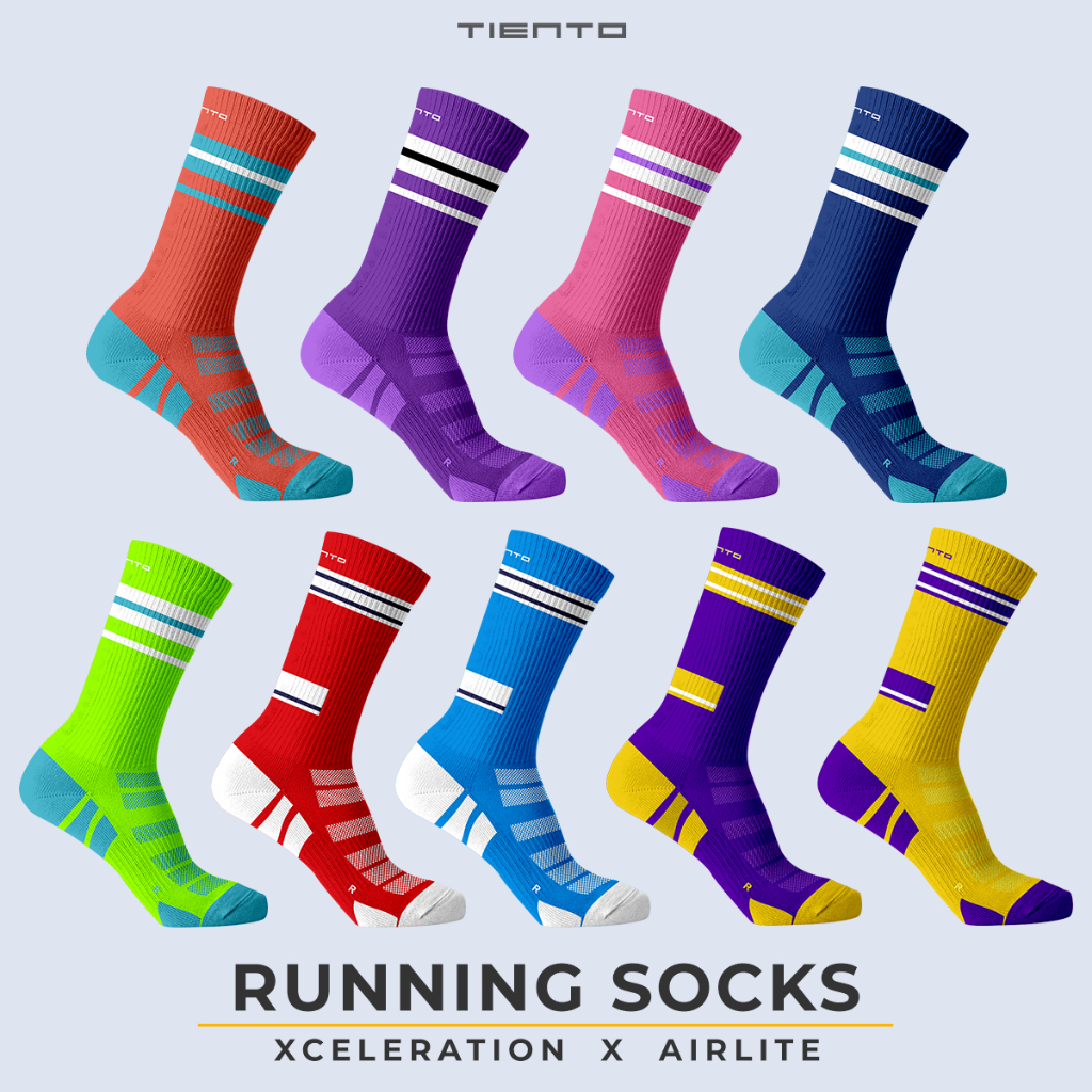 Tiento Socks Kaos Kaki Olahraga Pria Wanita Futsal Running Fitness