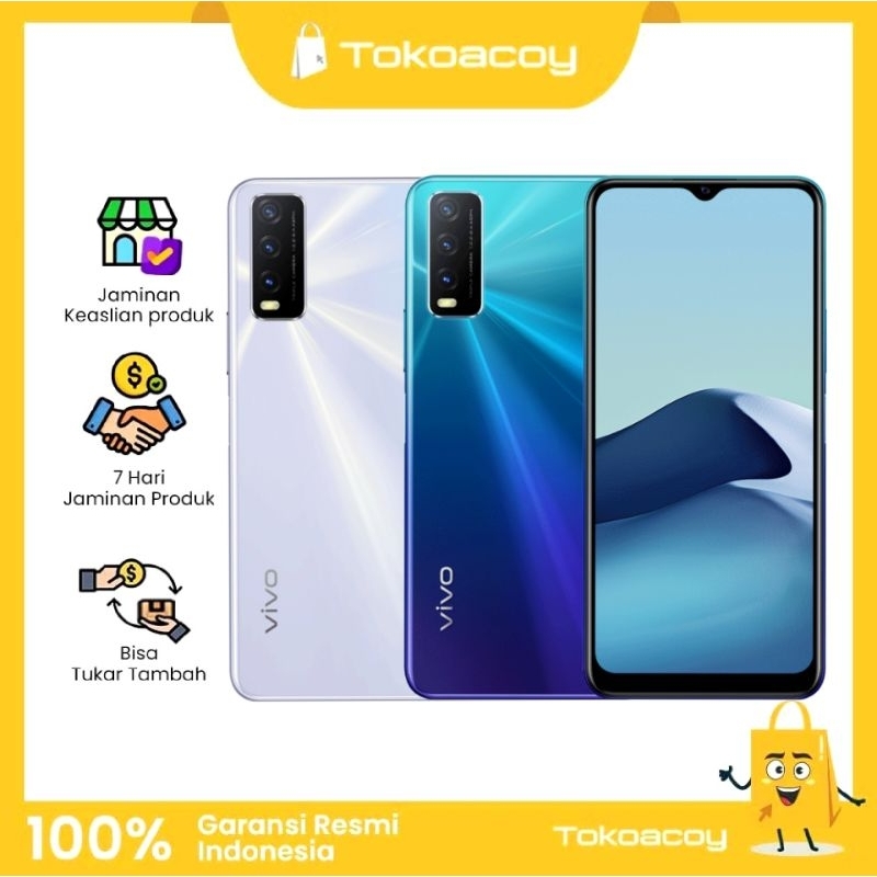 Vivo Y20 (2021) 4/64GB Resmi Fullset Mulus