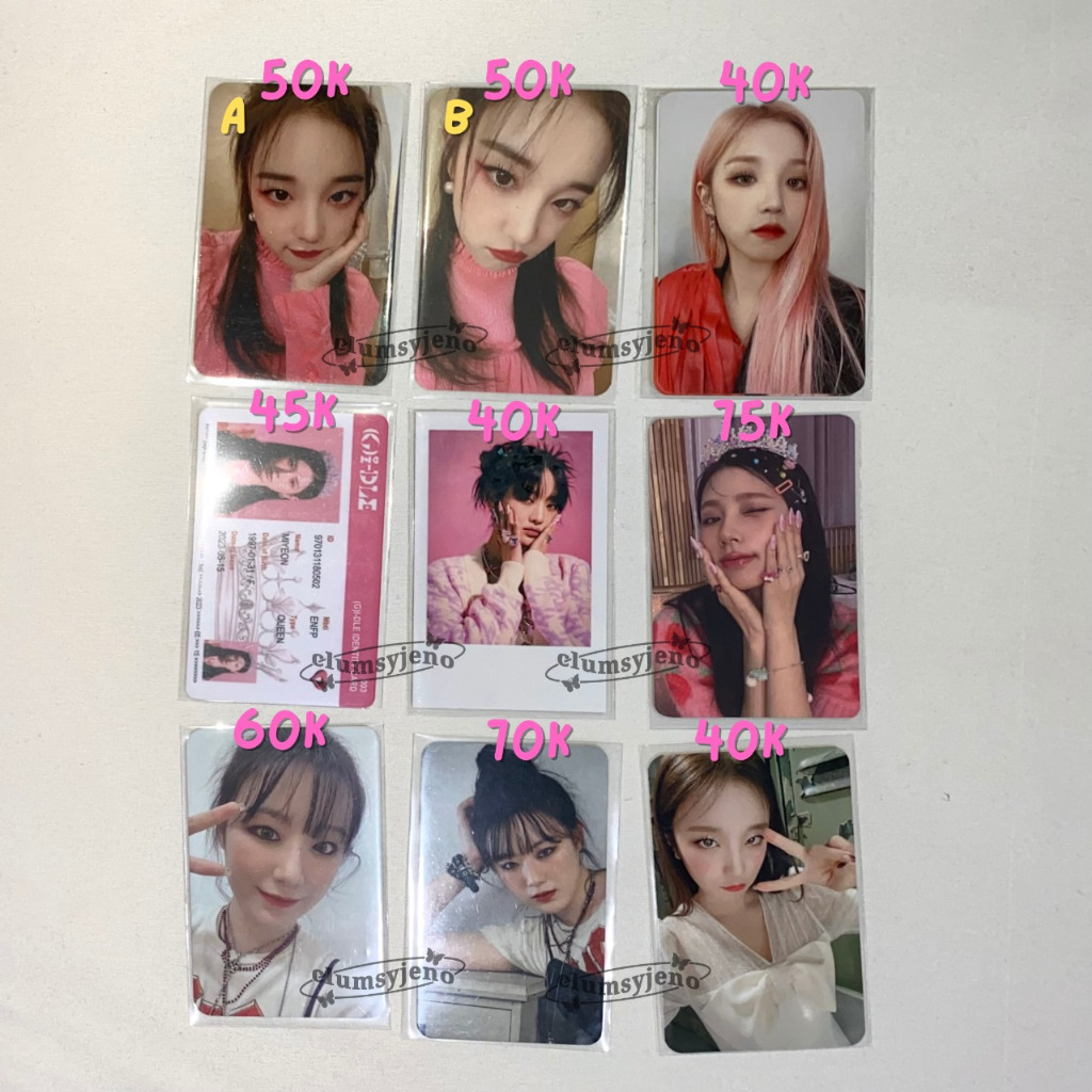 (G)i-dle idle g-idle photocard pc  yuqi benefit i burn fire version music korea mukor i never die sh