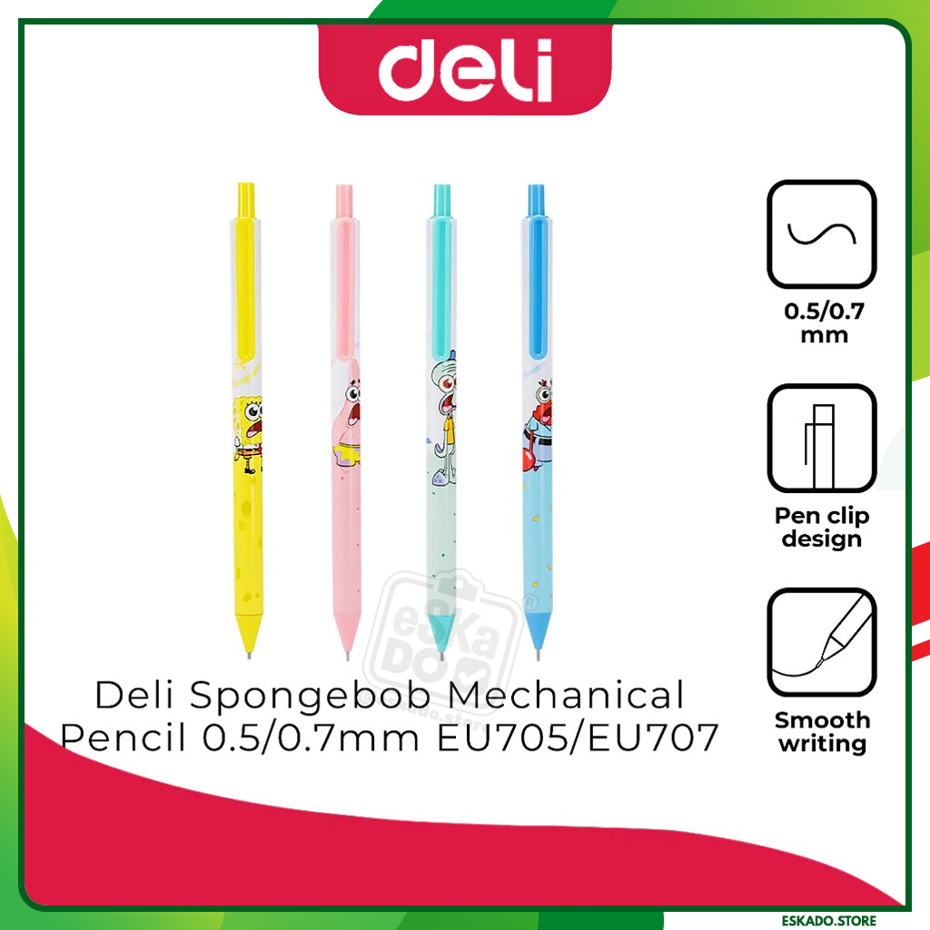 

Pensil Mekanik Deli EU705/EU707 Spongebob Mechanical Pencil 0.5mm