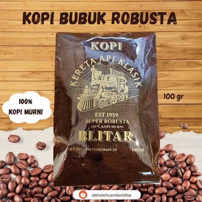 

BUBUK KOPI ROBUSTA MURNI 100GR KERETA API KLASIK