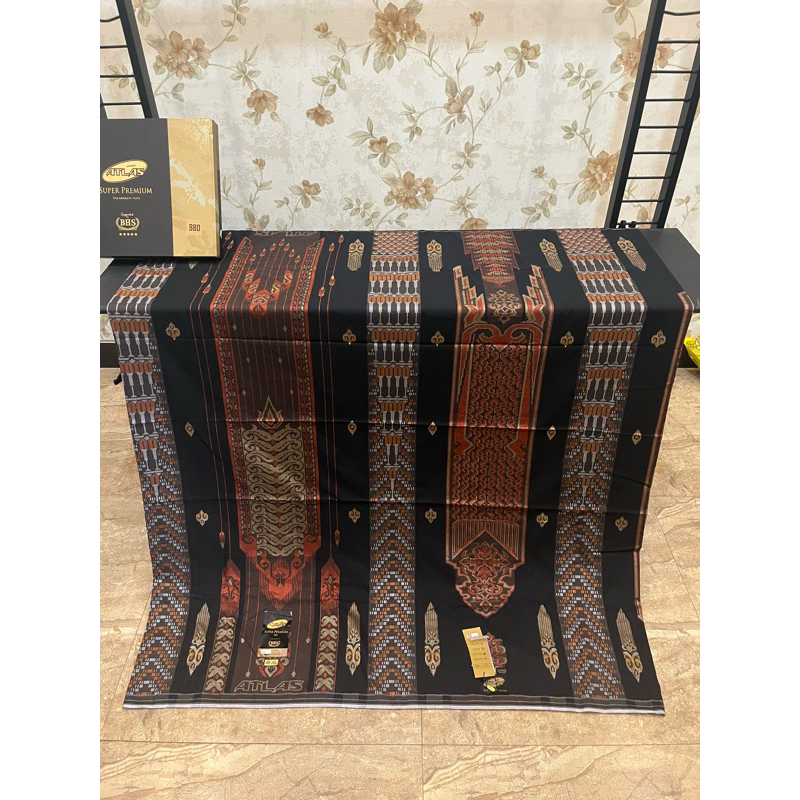 SARUNG ATLAS SUPER PREMIUM GOLD KODE 980/SARUNG ATLAS SONGKET MOTIF JAGUAR/SARUNG PREMIUM DEWASA/ATL