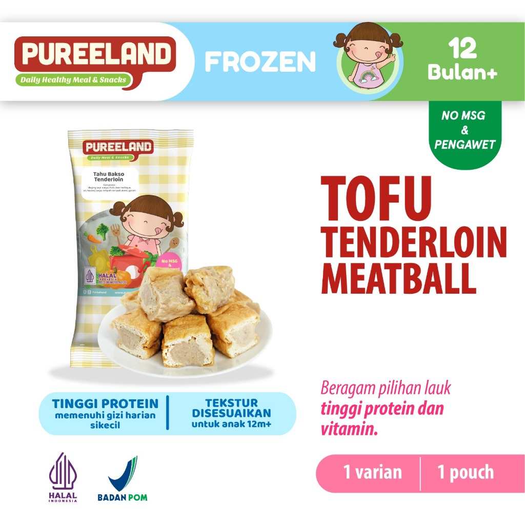 

Pureeland Tofu with Tenderloin Ball / Tahu Isi Baso Tenderloin / Frozen Mpasi Bayi / MPASI Bayi Organik / Makanan Bayi / Makanan Bayi Organik