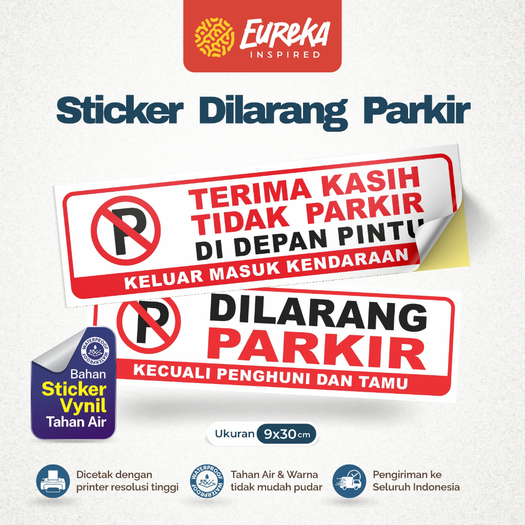 

Stiker Vynil Anti Air Dilarang Parkir Di Depan Pintu