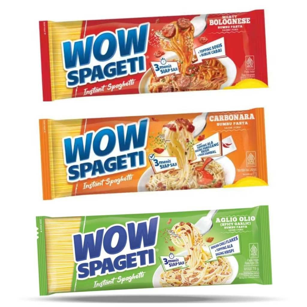 

MIE INSTAN WOW SPAGETI Ala resto 84GR
