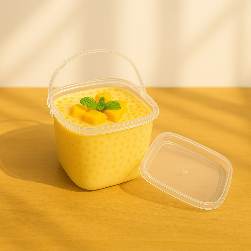 Ember Dessert Minuman Cup Ice Cream Toples Jar Handle Plastik