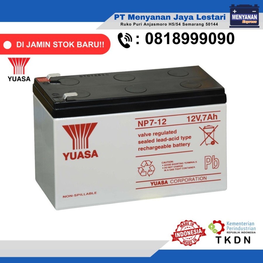 YUASA BATTERY AKI KERING UPS NP7-12 12V 7AH