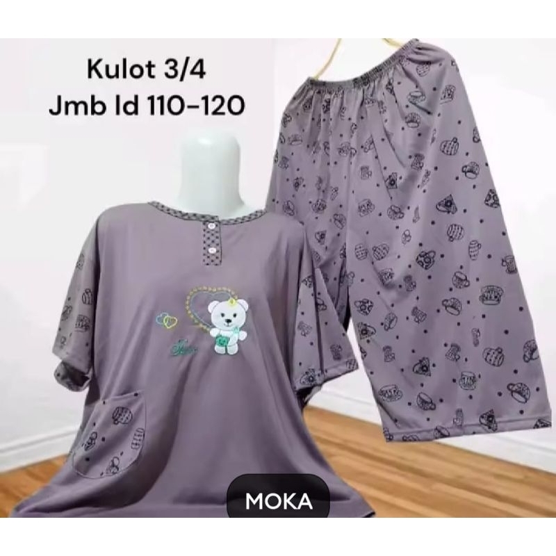BAJU TIDUR WANITA 3/4 JUMBO LD 110-120