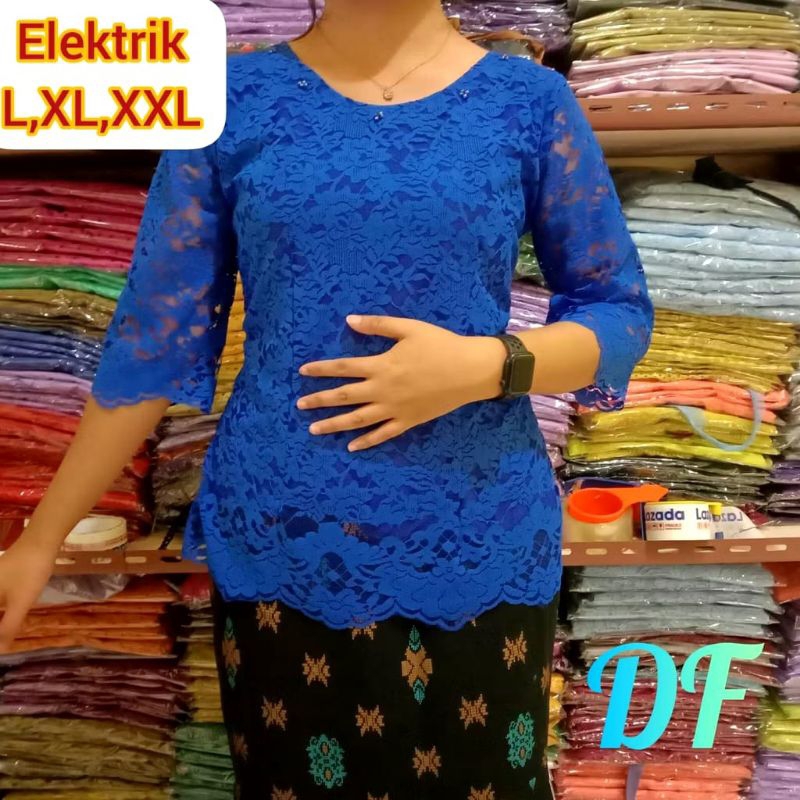 ATASAN WANITA LENGAN 3/4 //BAJU BROKAT MODERN KEBAYA // BAJU TRADISONAL