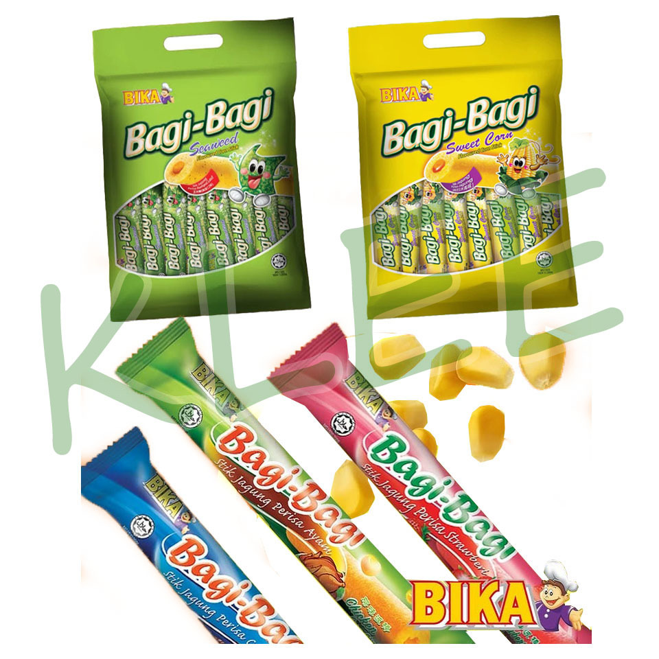 

Bika Bagi Bagi Sweet Corn Seaweed Flavoured Corn Stick - Bika Stik Jagung Perisa Jagung Manis Rumput Laut 100g
