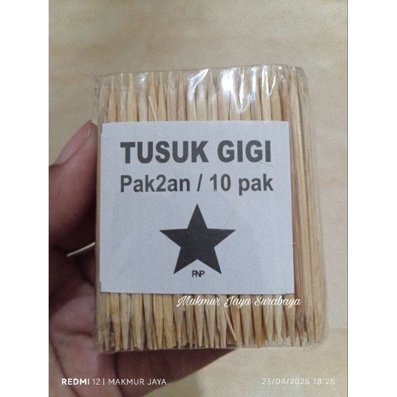 Tusuk Gigi Cap Bintang/Tusuk Gigi Ecer/Tusuk Gigi Pak Kecil/Tusuk Gigi Panda/Tusuk Gigi Cap Panda/Tu