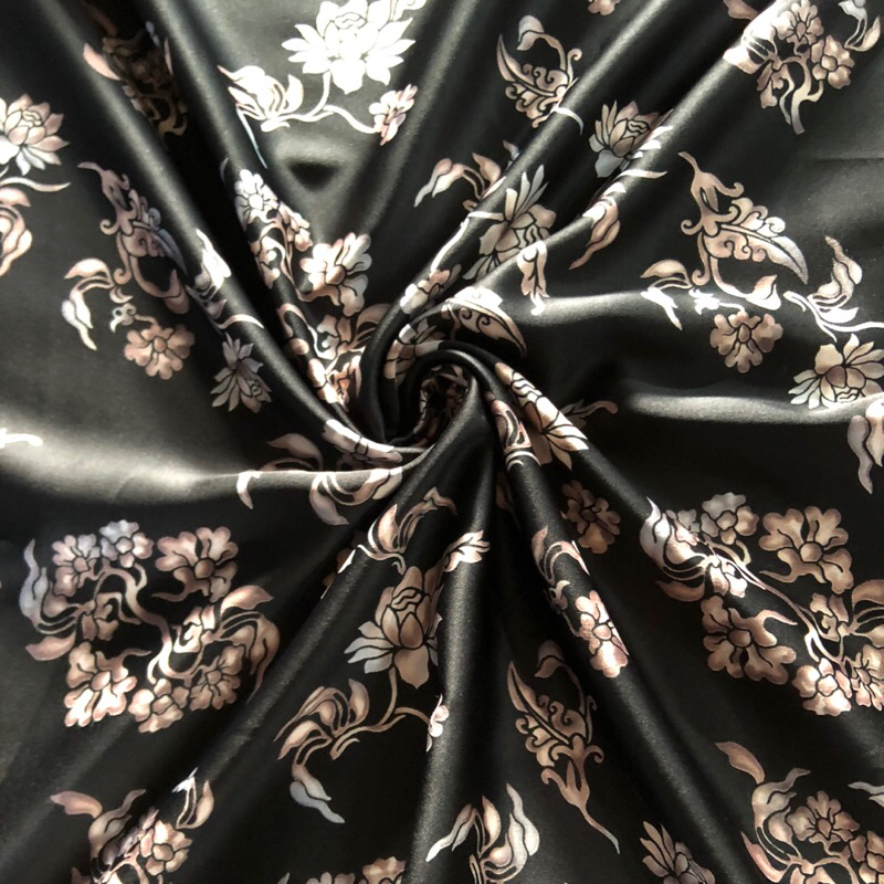 kain satin silk motif - kain satin silk motif bunga - kain satin silk motif premium - kain satin sil