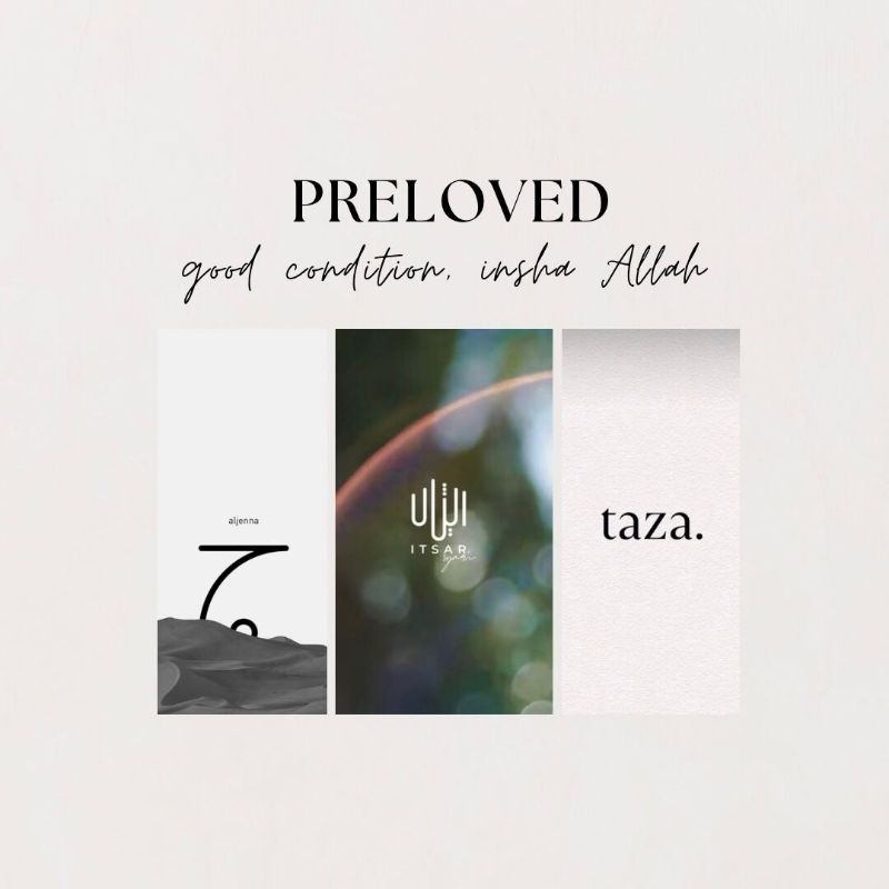 aljenna, itsar syari, taza - preloved & nwt