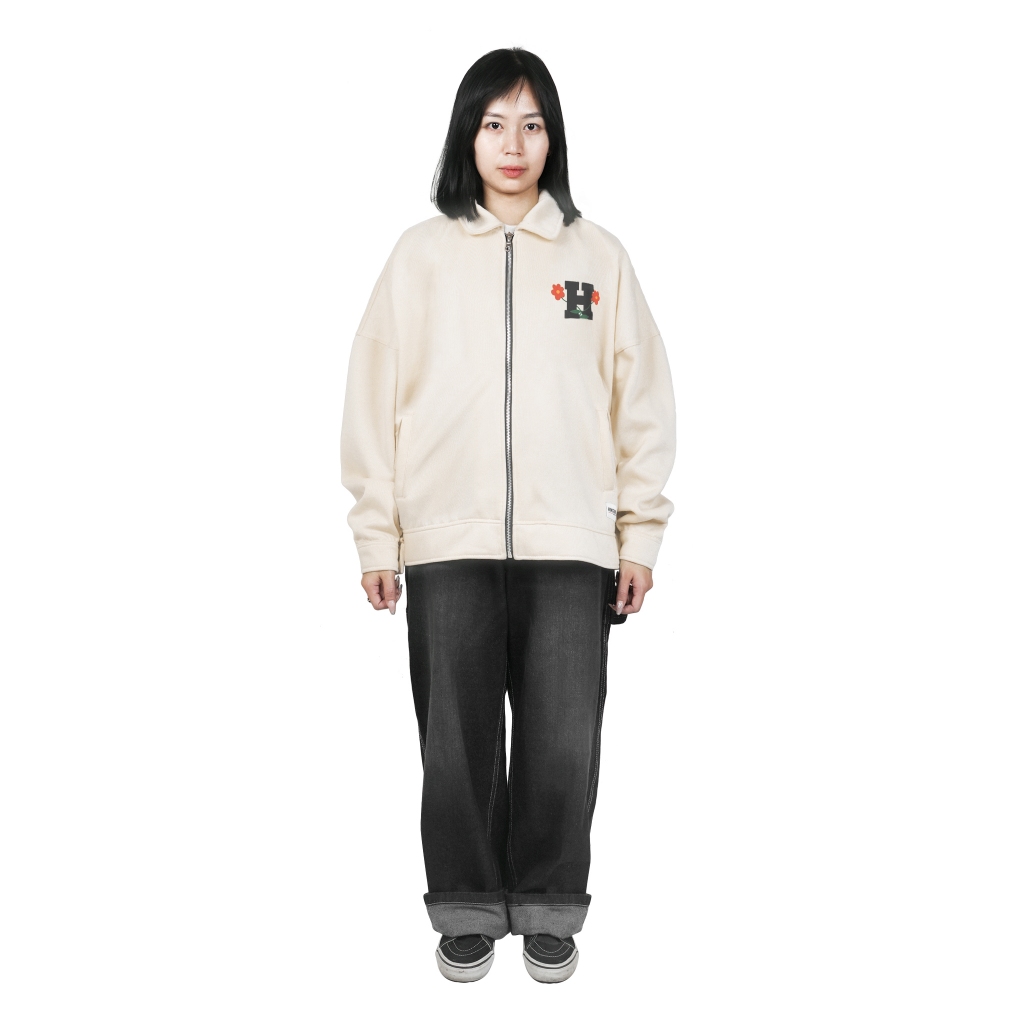 Himside - Existance Ivory Boxy Work Jacket - Unisex