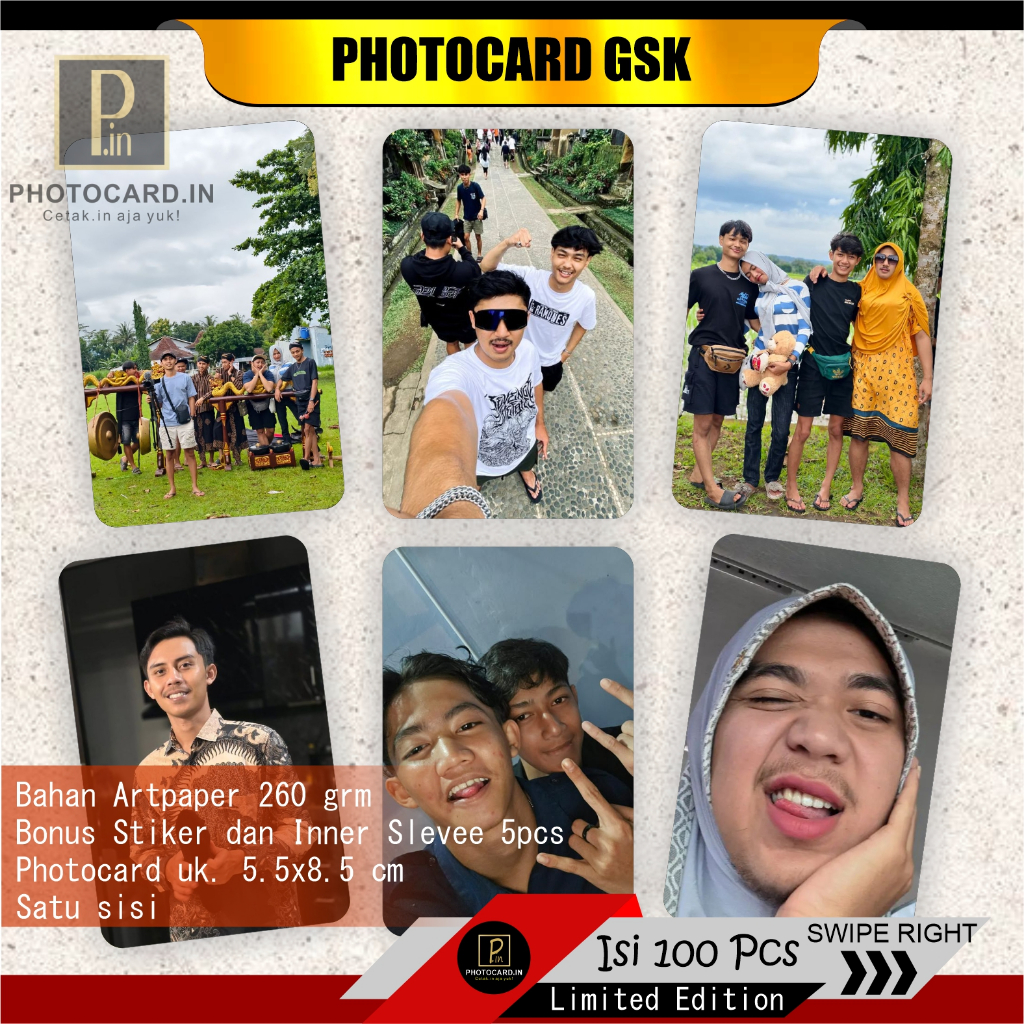 Photocard GSK GWSM, Srotop TV, Kusumawara isi 100 pcs (Free Stiker dan Inner Slevee 5pcs) Unofficial