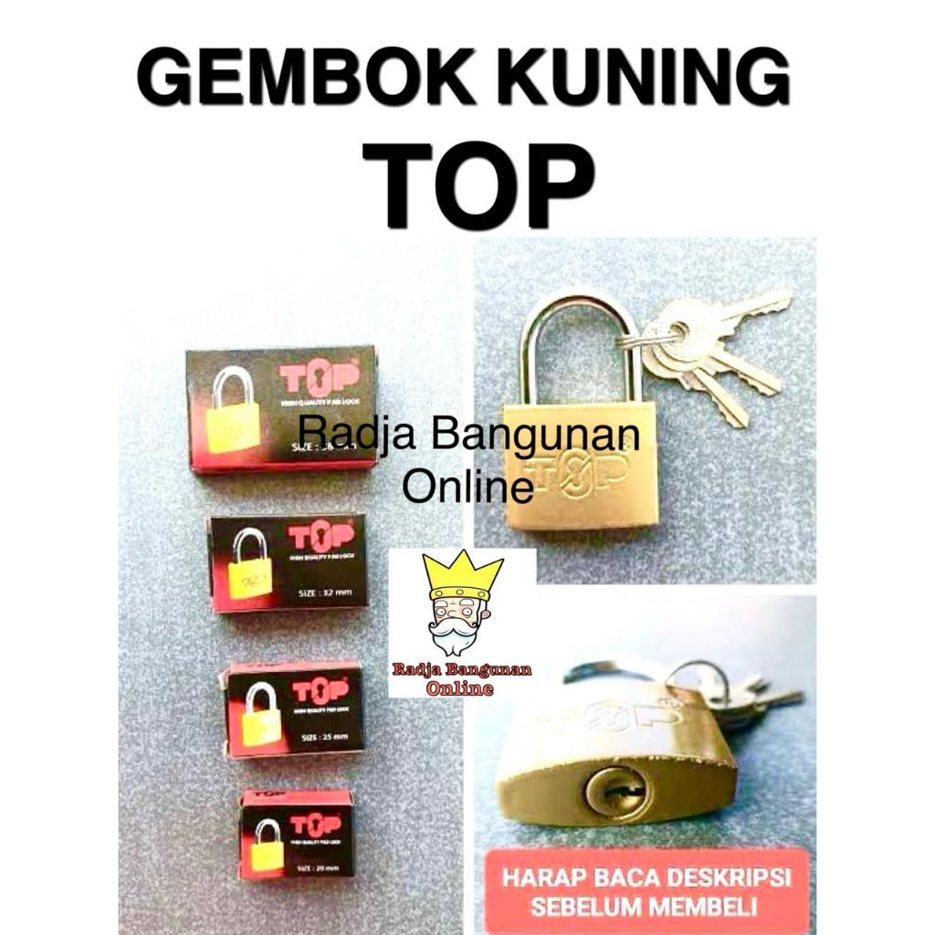 Gembok koper Kuning TOP 20mm/25mm/32mm / Gembok Per / Gembok Verr /  Gembok Koper / Gembok Tas Ecera