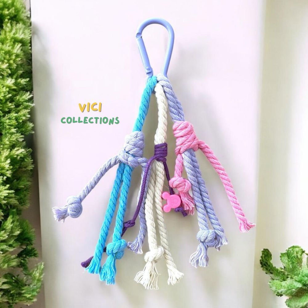 Bag Charm Tali Rajut / Gantungan Tas Sekolah Estetik / Gantungan Tas Tali Estetik / Key Charm BC04