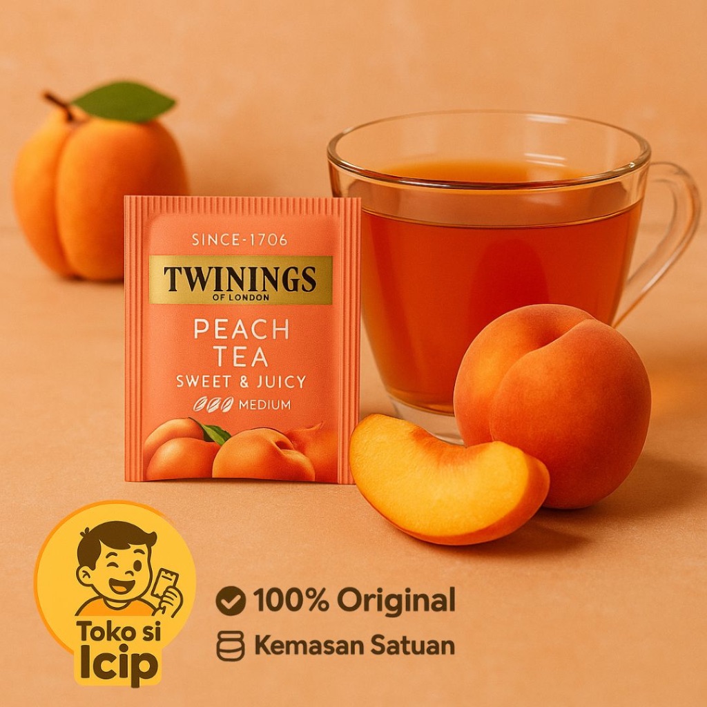 

[Sachet] Twinings Teh Hitam Celup Rasa Peach Fruit Black Tea 2gr BPOM