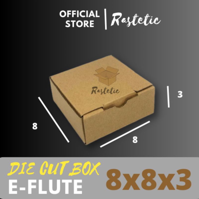 

Kardus karton uk 8x8x3 cm /Die Cut dus packing souvernir dll, model box pizza,accesories