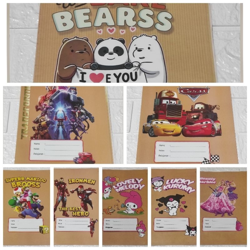 

Sampul buku coklat Full Color 20 lembar / sampul buku warna / sampul buku ukuran kwarto