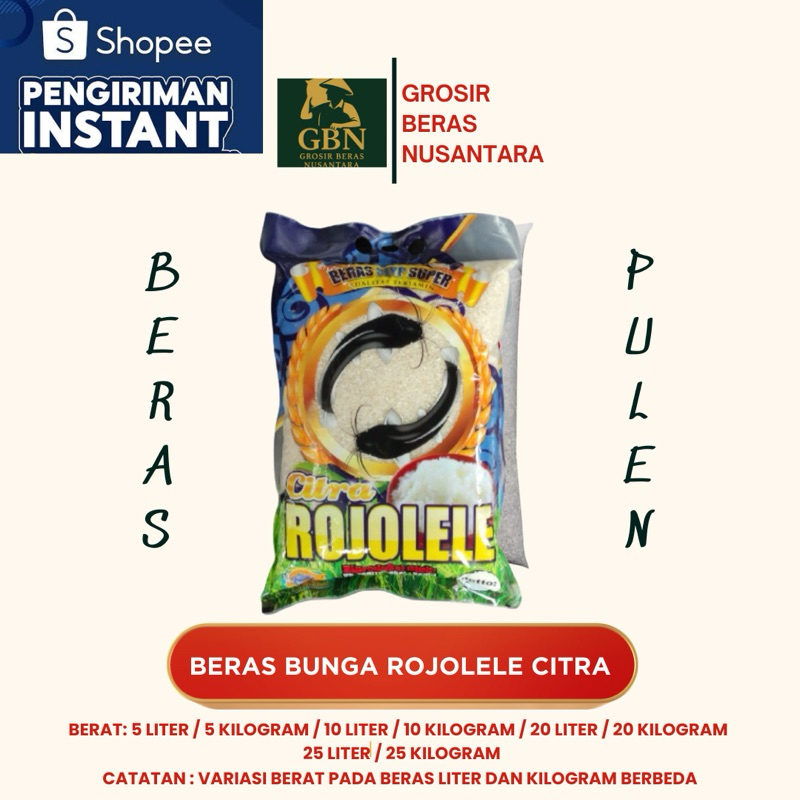 

BERAS ROJOLELE CITRA - KUALITAS PULEN, PUTIH BERSIH, PENGIRIMAN INSTANT