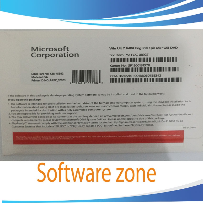 Windows 7 Ultimate Full Box oem