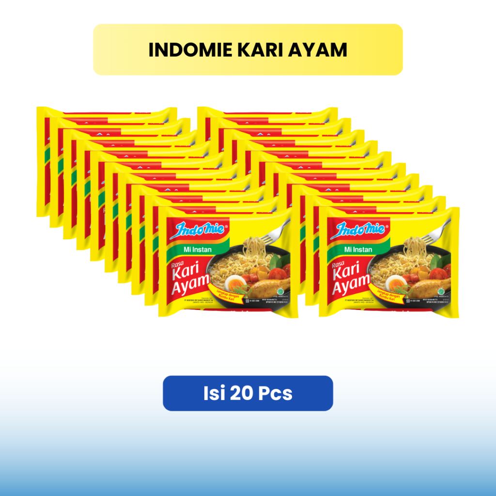 

Jual Indomie Kari Ayam | Mie Instant Kari Ayam Paket 20 Pcs