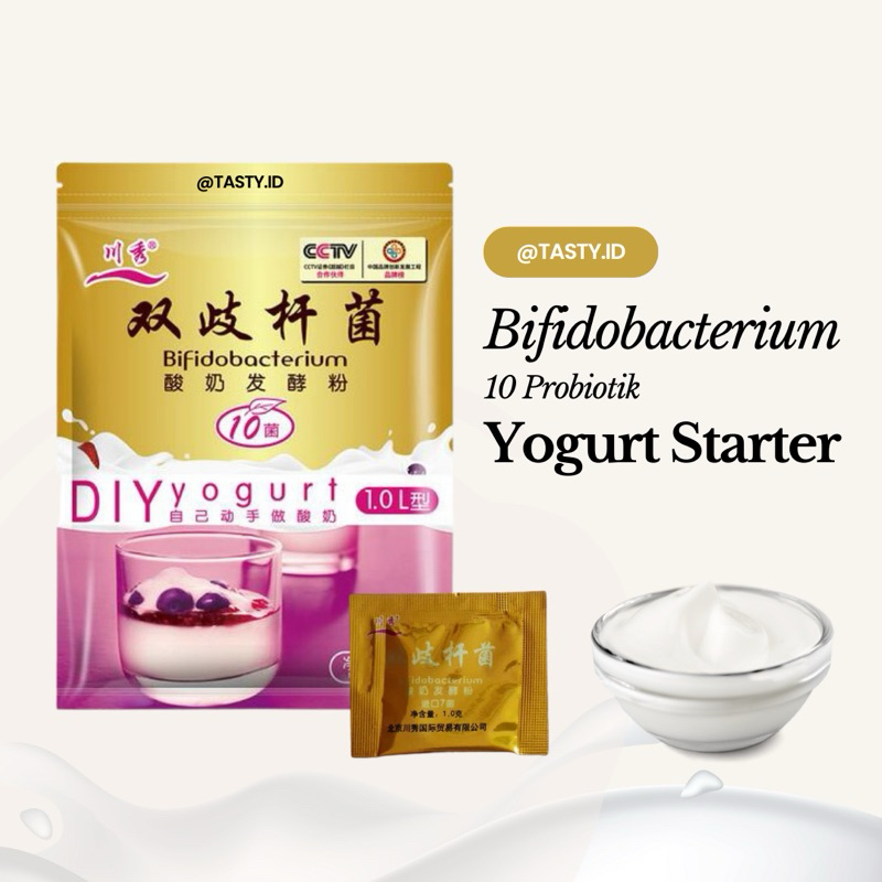 

Yogurt Starter / Yogurt Culture / Kultur Yogurt / Bibit Yogurt / Biang Yogurt 10 Probiotik Bifidobacterium 1 Gram Sachet