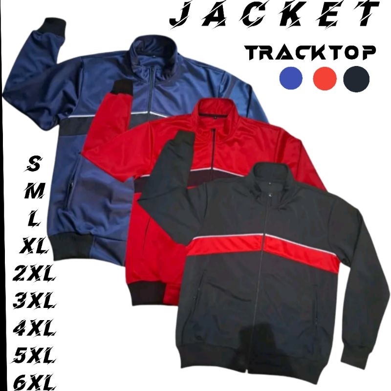 Tracktop Jaket List Dada/Jaket Olahraga/Jaket Harian/Jaket custom/Jaket Tracktop Polos