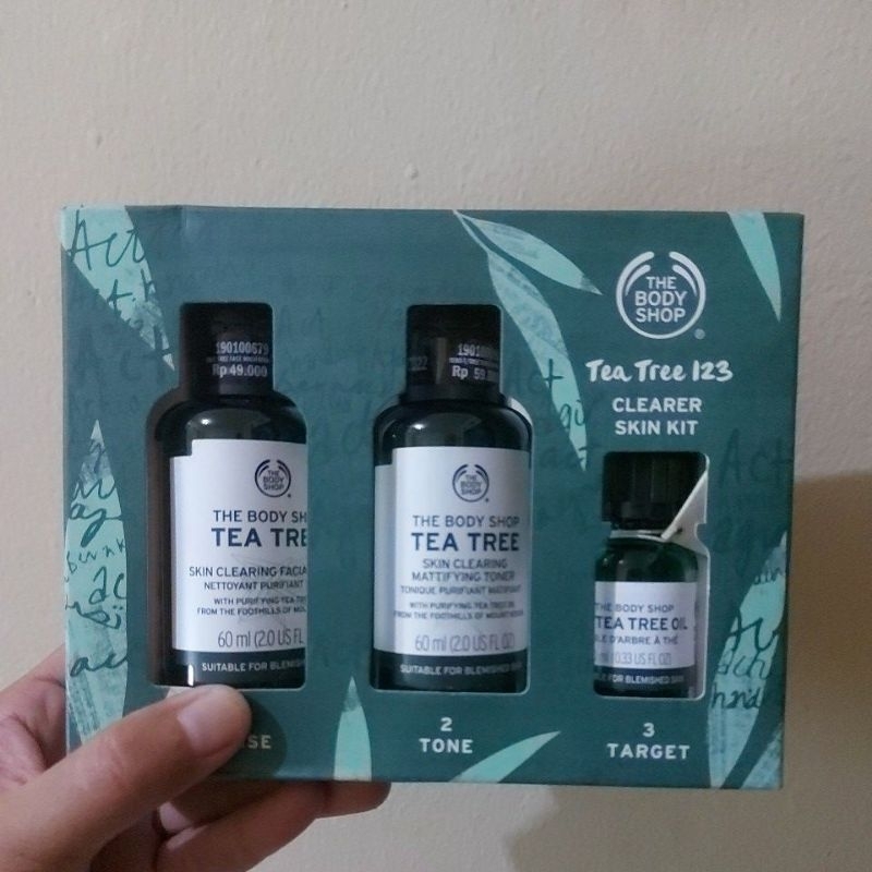 The Body Shop Tea Tree 123 Clearer Skin Kit / Paket Pembersih Wajah The Body Shop Tea Tree / Travel 