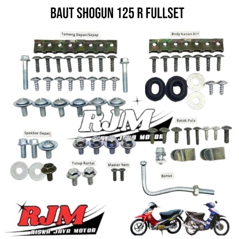Baut Body Shogun 125 R Full Set / Body Set Shogun 125