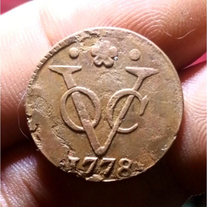 Koin VOC 1 Duit Hollandia 1778